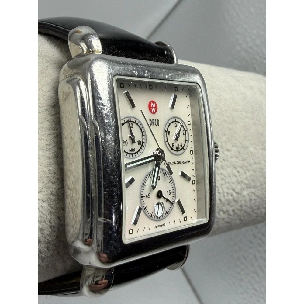 Michele Deco MW06A00A0025 New Battery Chronograph Ladies MOP Watch 33MM‎ 7.25